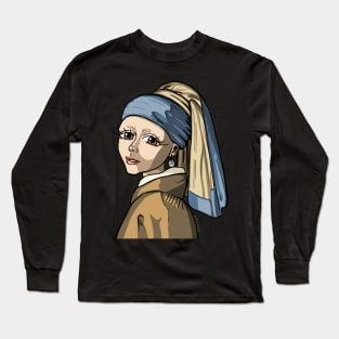 Girl with the Pearl Earring, Reimagined Long Sleeve T-Shirt